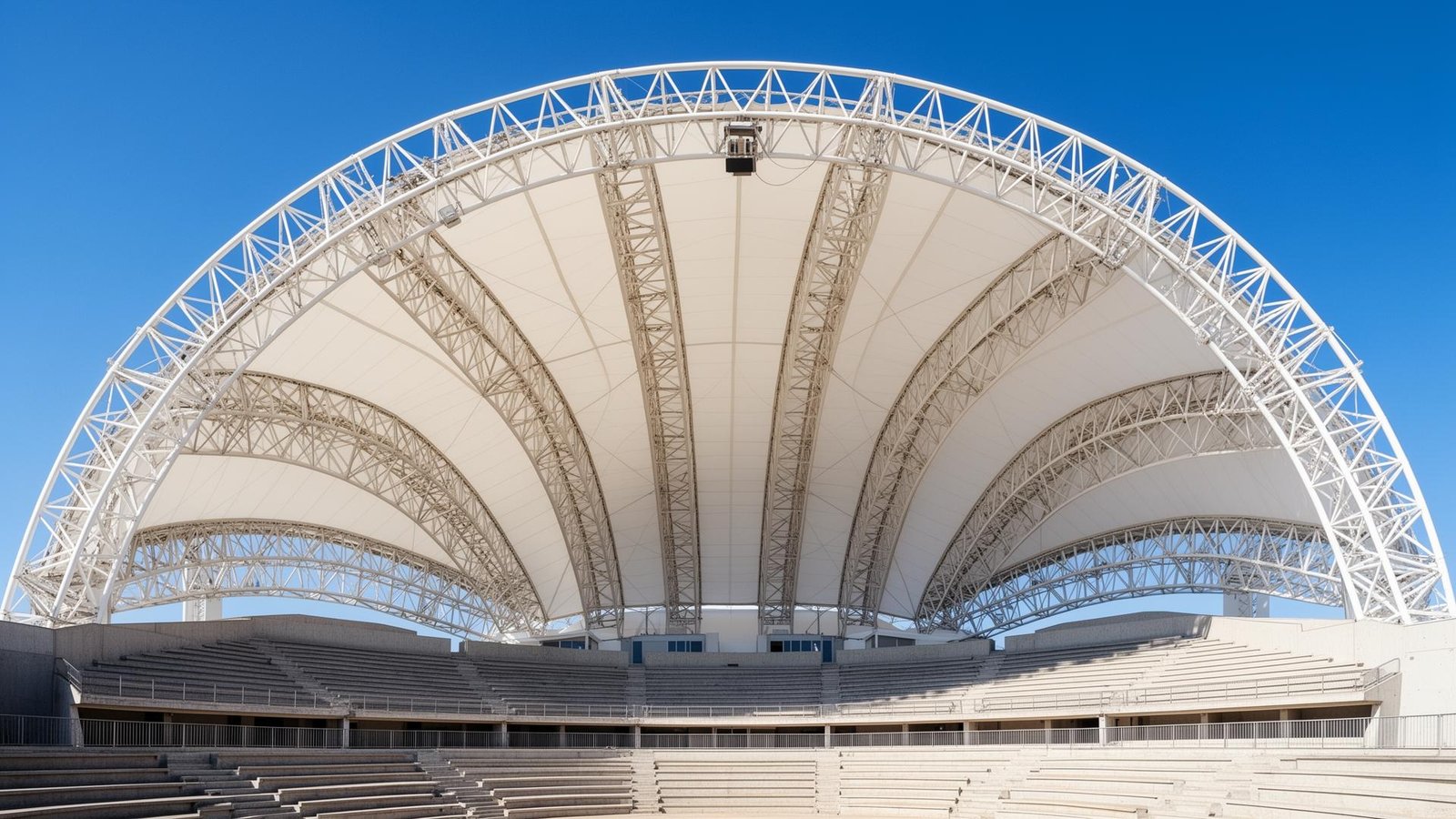 Large span tensile arch structure